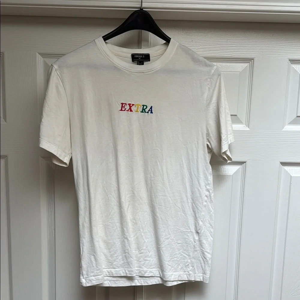 Forever 21 White Short Sleeve Tee - Picture 1 of 1